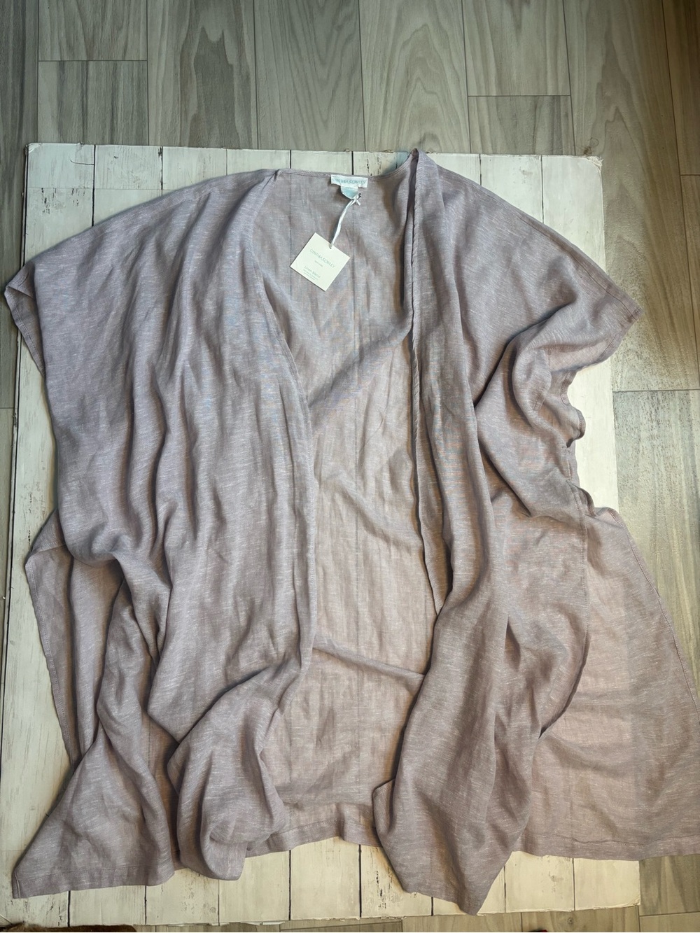 Cynthia Rowley Dusty Mauve Open-Front Tunic